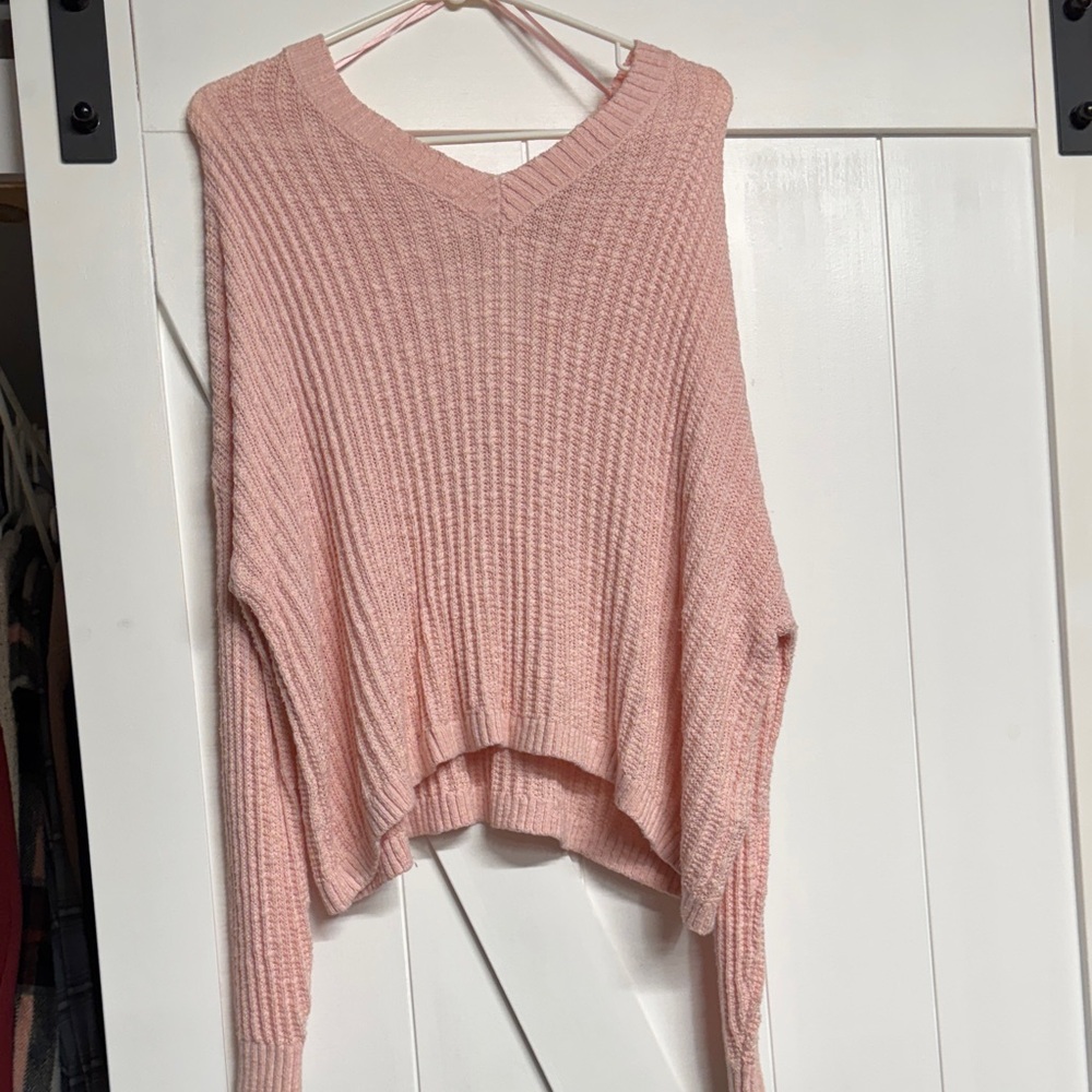 Hollister Soft Pink V-Neck Sweater
